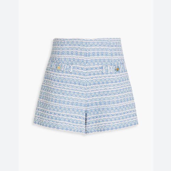Sandro Cyril Tweed Blue/Pink Shorts - Picture 3 of 3